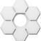 Ekena Millwork Daisy Architectural Grade PVC Contemporary Ceiling Medallion, 10"OD x 3"ID x 3 1/2"C x 1"P CMP10DY-03000 - alternate 1
